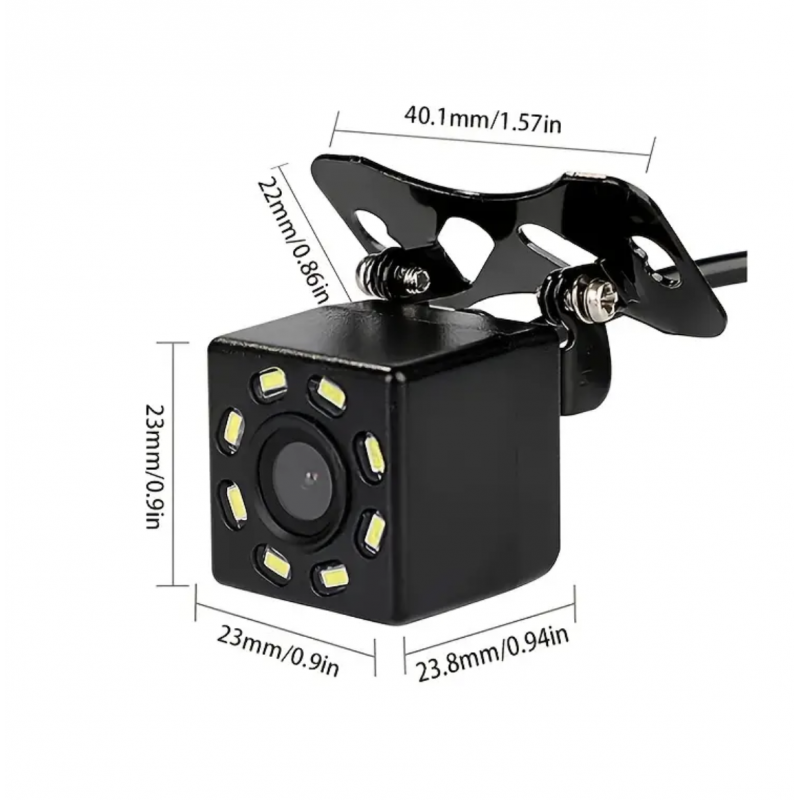 Car Rear View Camera, Universal 4LED 8LED 12 LED Night Vision Reversing Automatic Parking Monitor CCD IP68 Waterproof High-Definition Image
