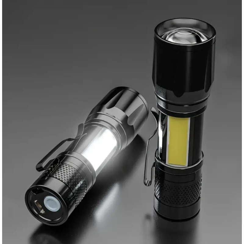 250LM USB Mini Led Flashlight Built In Battery, Waterproof XPE Zoomable Focus Lamp Adjustable Penlight, Home Torch, Camping Lanter, Outdoor Lighting Accessories
