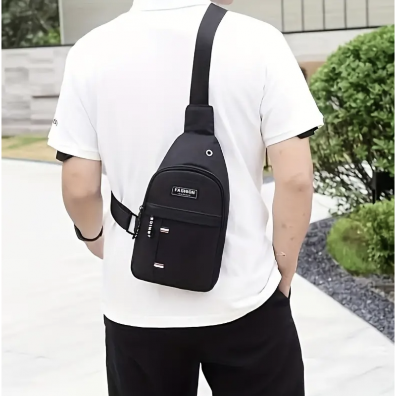 Men's Casual Outdoor Chest Bag Mountaineering Cycling Shoulder Bag Waterproof Sports Small Messenger Bag
