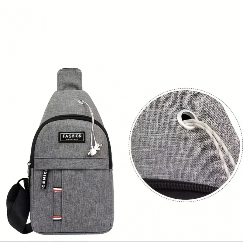 Men's Casual Outdoor Chest Bag Mountaineering Cycling Shoulder Bag Waterproof Sports Small Messenger Bag