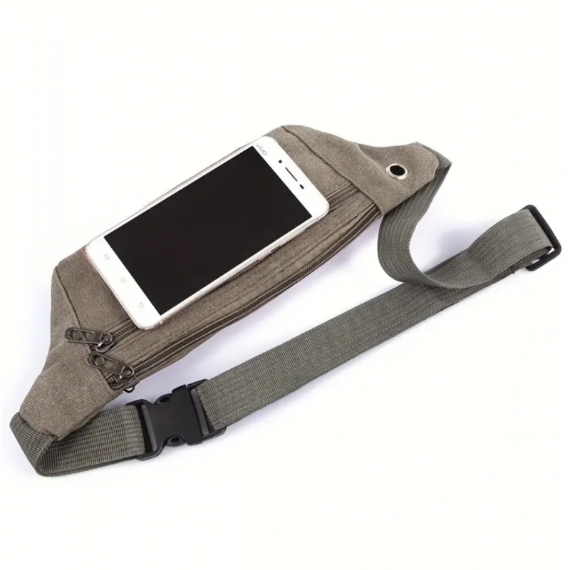 1pc Men's Chest Bag With Large Capacity, Versatile Canvas Multifunctional Waist Bag