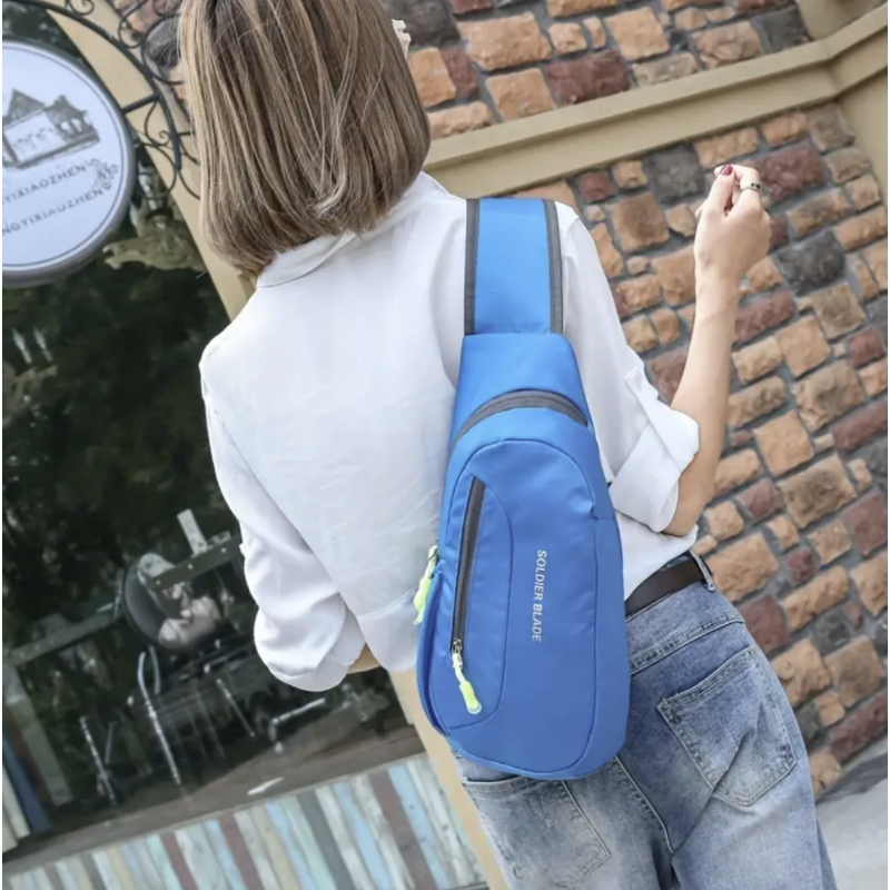 Outdoor Travel Sling Bag, Casual Sports Chest Bag, Waterproof Cycling Crossbody Purse