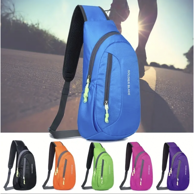 Outdoor Travel Sling Bag, Casual Sports Chest Bag, Waterproof Cycling Crossbody Purse